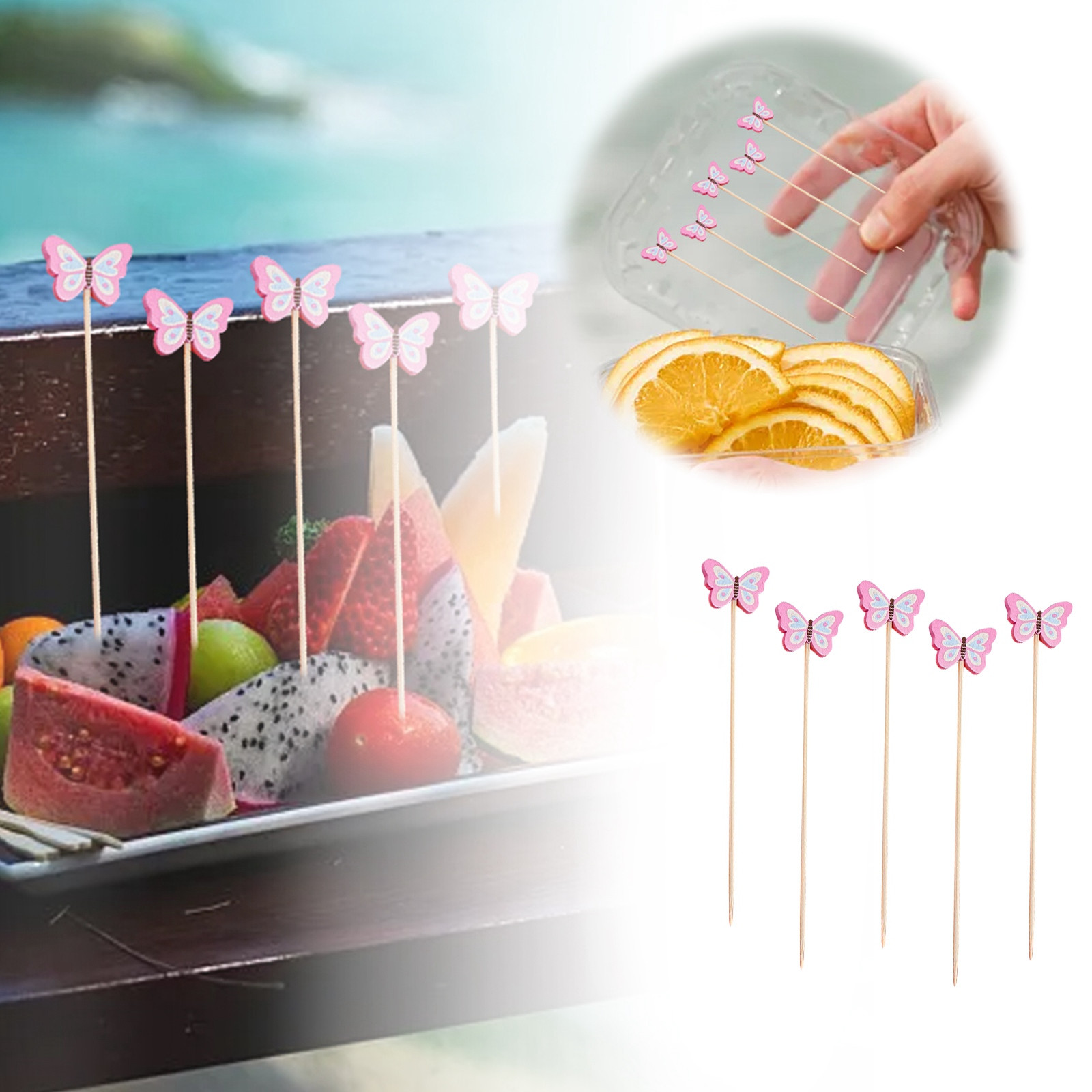 thumbnail image 2 of Palillos De Cóctel Para El Año Nuevo Chino 100 Unidades Palillos Con Frutas Del Año Palillos Para Postres De Frutas Comida Sándwiches Bebidas Brochetas De Carne Frutas Artículos Para Fiestas, 2 of 2